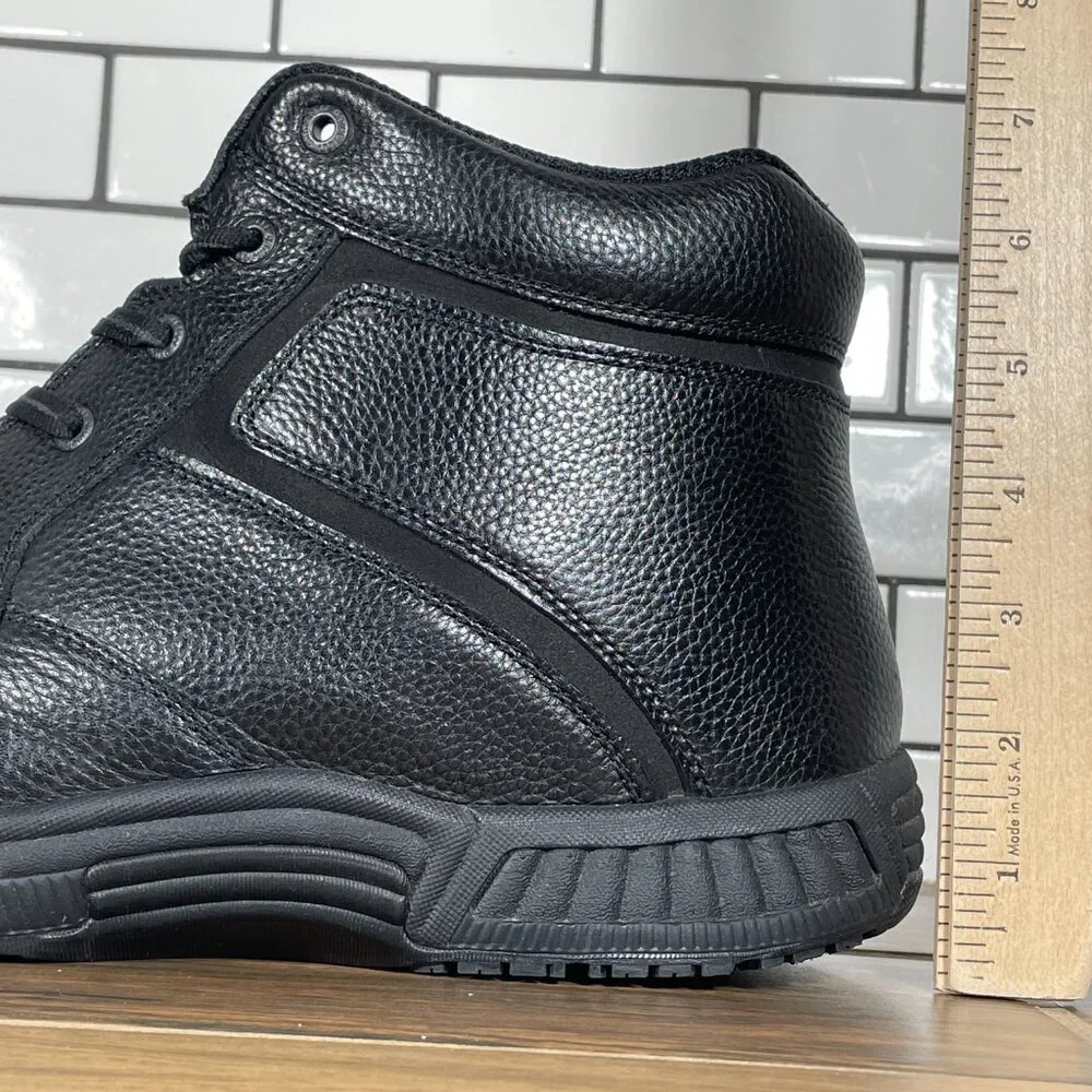 Orthofeet Highline Mens Size 14 Wide 2E Shoes Black Leather Padded Lace Up Boots
